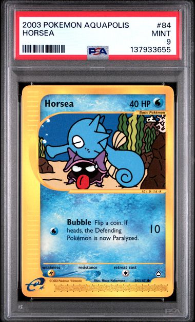 2003 Pokemon POKEMON AQUAPOLIS ITALIAN #84 Horsea-Rev.Foil front