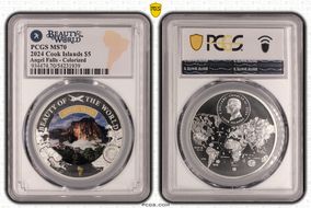 2024 $5 Angel Falls - Colorized Beauty of the World MS70