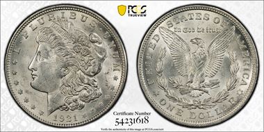 1921 $1 Morgan MS61