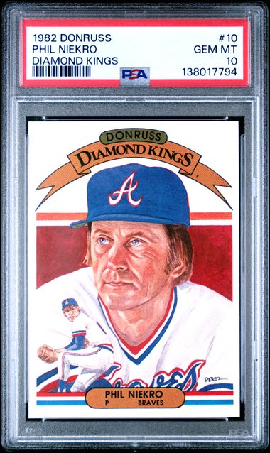 1982 Panini Donruss DIAMOND KINGS #10 Phil Niekro front