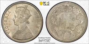 1862(B) Rupee SW-4.78 0/4 MS61