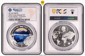 2024 $5 Perito Glacier - Colorized Beauty of the World MS70