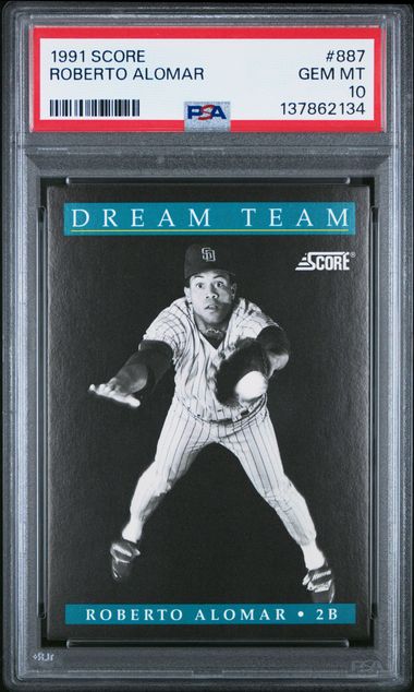 1991 Score #887 Roberto Alomar front