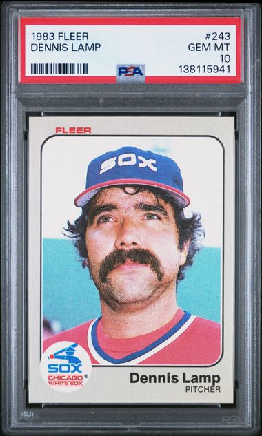 1983 Fleer White #243 Dennis Lamp front