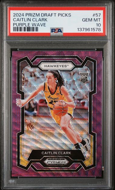 2024 Panini Panini Prizm Draft Picks RED ICE #57 Caitlin Clark front
