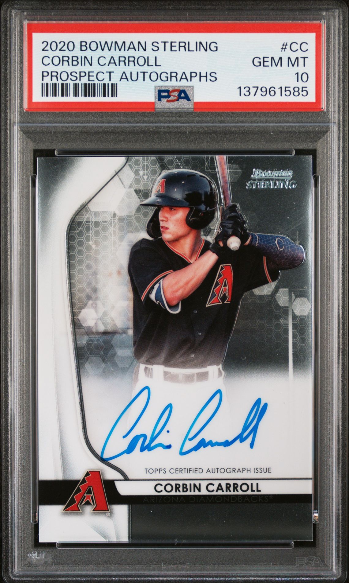 2020 Bowman BOWMAN STERLING PROSPECT AUTOGRAPHS #CC Corbin Carroll front
