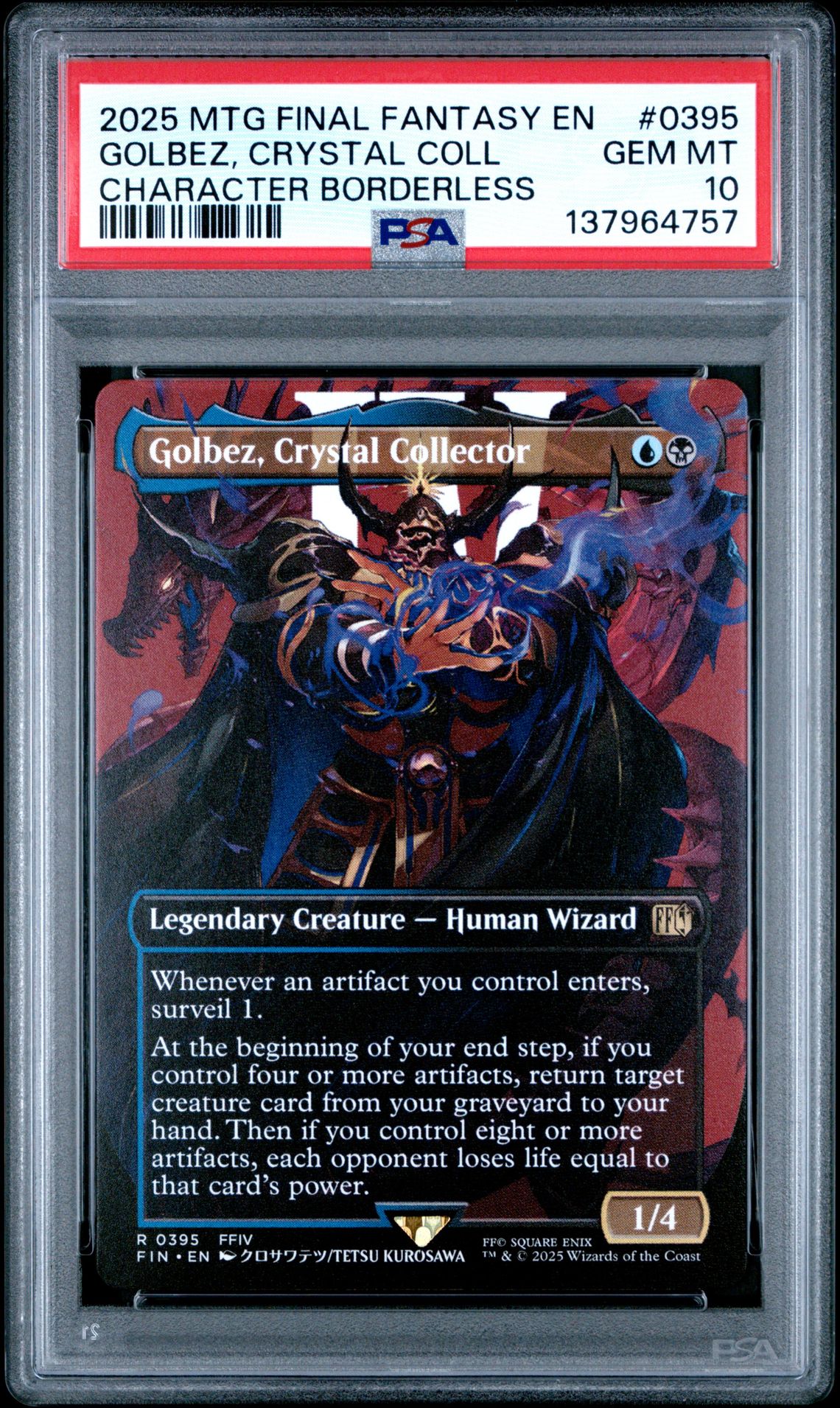 2025 MTG MAGIC THE GATHERING FINAL FANTASY CHARACTER BORDERLESS-FOIL #0395 Golbez, Crystal Coll front