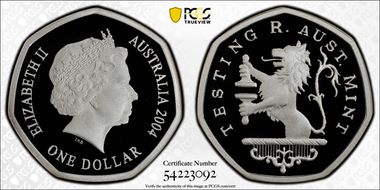 2004 $1 Test Coin PR70DCAM