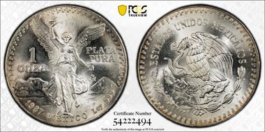 1987-Mo Onza Libertad Ag - DDO MS67