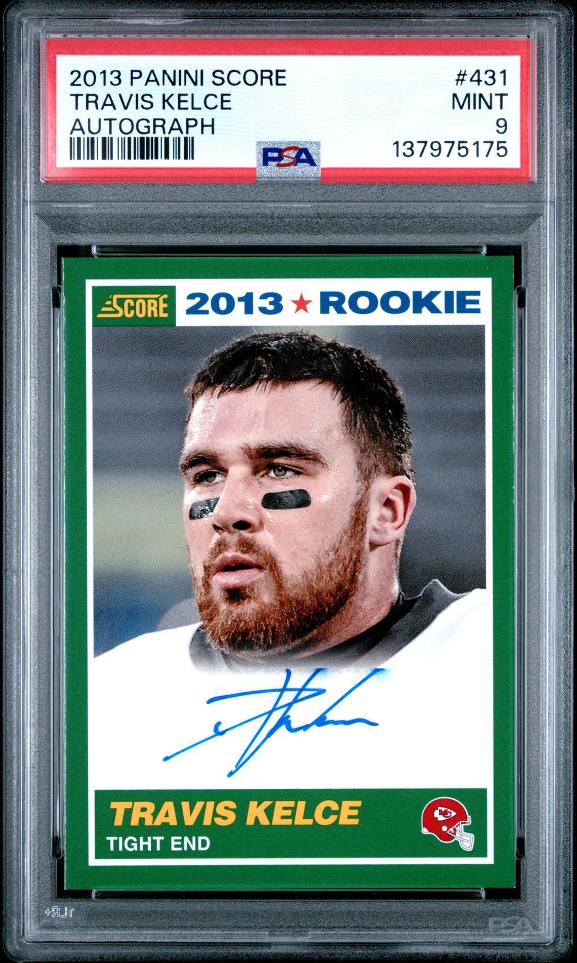 2013 Score PANINI SCORE AUTOGRAPH #431 Travis Kelce front
