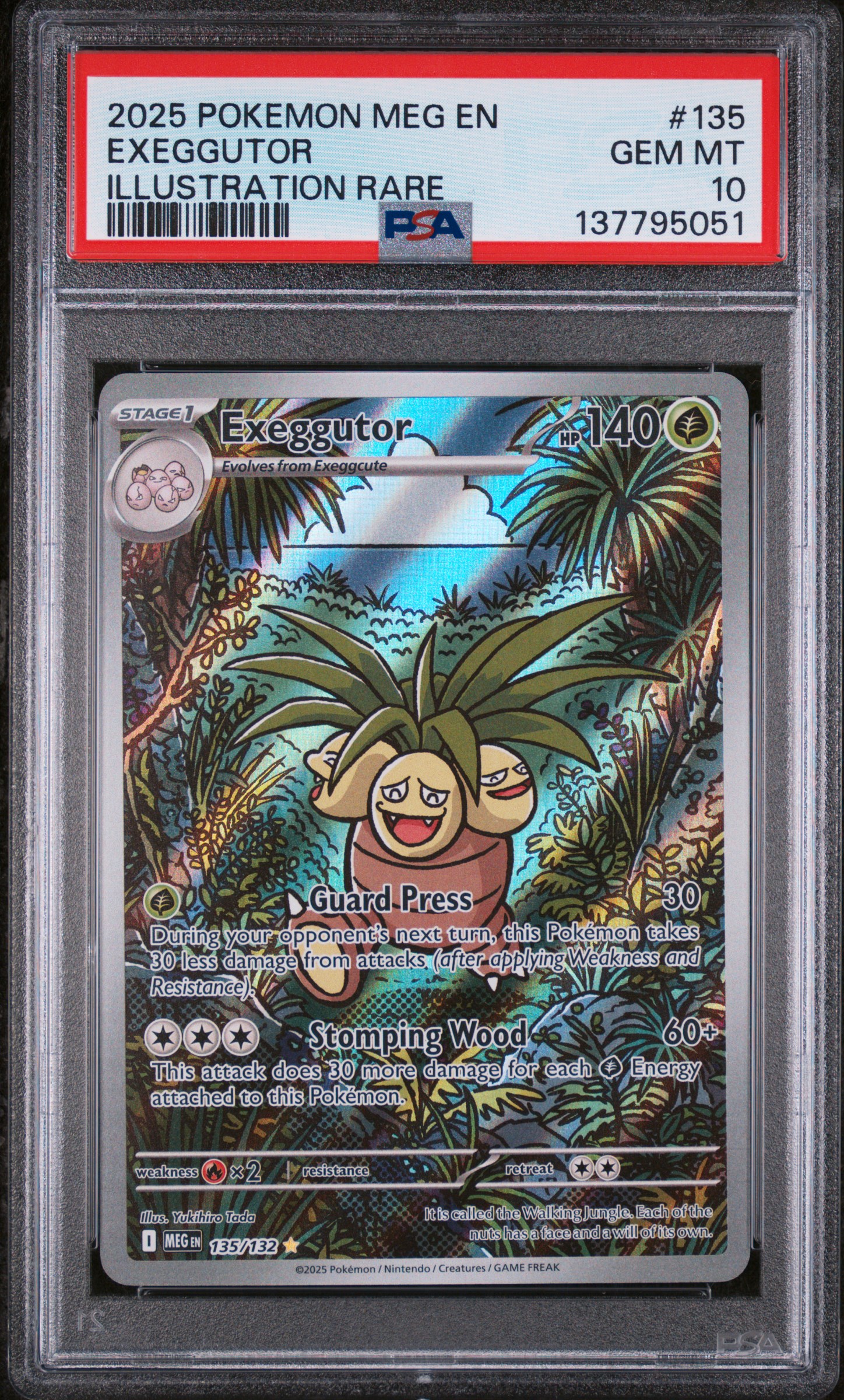 2025 #135 Exeggutor PSA 10 Meg EN-Mega Evolution