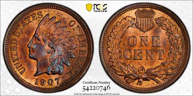 1907 1C MS63RB