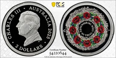 2025-C $2 Remembering WWII Colorized  Ag PR70DCAM