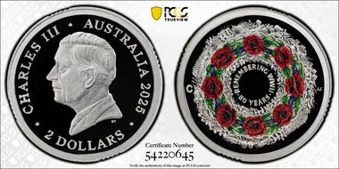 2025-C $2 Remembering WWII Colorized  Ag PR70DCAM