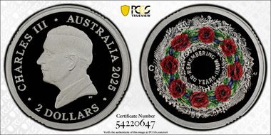 2025-C $2 Remembering WWII Colorized  Ag PR70DCAM