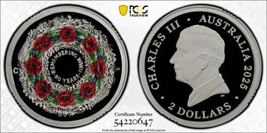 2025-C $2 Remembering WWII Colorized  Ag PR70DCAM