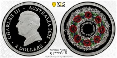 2025-C $2 Remembering WWII Colorized  Ag PR70DCAM