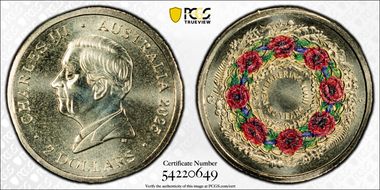 2025-C $2 Remembering WWII Colorized Al-Br MS68