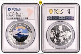 2024 $5 Cotopaxi - Colorized Beauty of the World MS70
