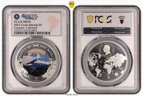 2024 $5 Cotopaxi - Colorized Beauty of the World MS70