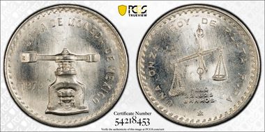 1979-Mo Onza KM-M49b.4 Ag Type 4 MS65