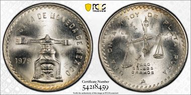 1979-Mo Onza KM-M49b.4 Ag Type 4 MS64