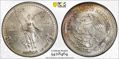 1993-Mo 1/2 oz Libertad Ag MS65