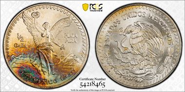 1993-Mo 1/2 oz Libertad Ag MS65