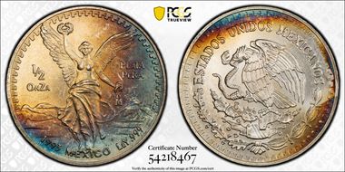 1993-Mo 1/2 oz Libertad Ag MS66