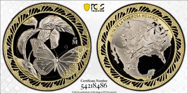 (2024)-Mo Medal Monarch Butterly Route Bi-Metallic PR69DCAM