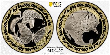 (2024)-Mo Medal Monarch Butterly Route Bi-Metallic PR69DCAM