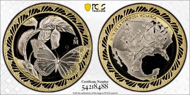(2024)-Mo Medal Monarch Butterly Route Bi-Metallic PR69DCAM