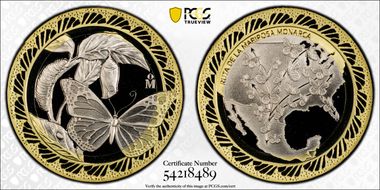 (2024)-Mo Medal Monarch Butterly Route Bi-Metallic PR69DCAM