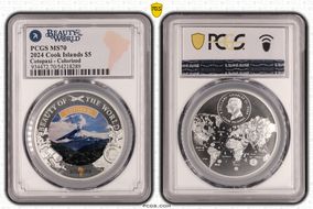 2024 $5 Cotopaxi - Colorized Beauty of the World MS70