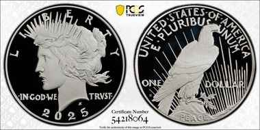 2025-S $1 Peace Dollar PR70DCAM