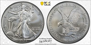 2025-W $1 Burnished Silver Eagle SP69