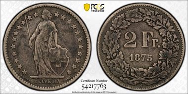 1875 B 2 Fr VF25
