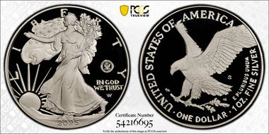 2025-S $1 Silver Eagle w/ U.S. Navy Privy 250th Anniversary First Strike PR70DCAM