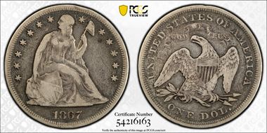1867 $1 F12