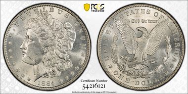 1884 $1 MS63