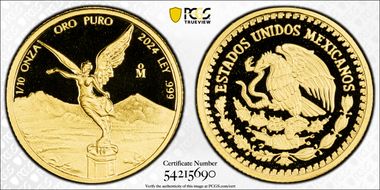 2024-Mo 1/10 oz Libertad Au PR70DCAM