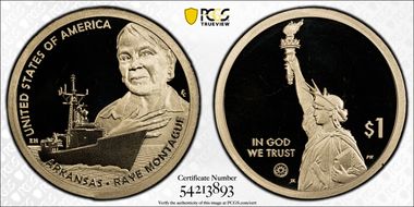 2025-S $1 American Innovation AR Raye Montague PR69DCAM