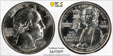 2024-D 25C Dr. Mary Edwards Walker MS66