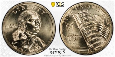 2024-P $1 Native American, Position A MS66