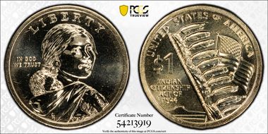 2024-D $1 Native American, Position A MS66