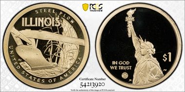 2024-S $1 American Innovation IL Steel Plow PR69DCAM