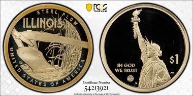 2024-S $1 American Innovation IL Steel Plow PR69DCAM