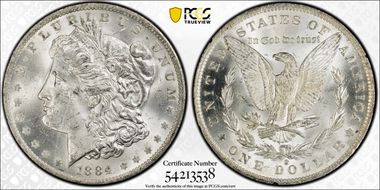 1884-O $1 GSA Hoard MS63