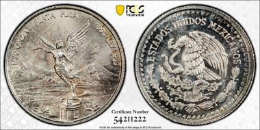 1998-Mo 1/20 oz Libertad Ag MS65