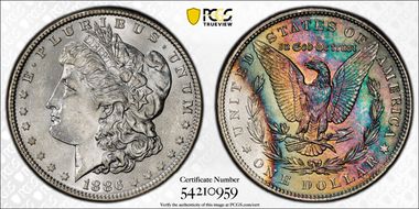 1886 $1 MS62
